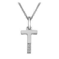 hot diamonds necklace micro t micro silver