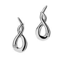 Hot Diamonds Earrings Go With The Flow Curl Silver