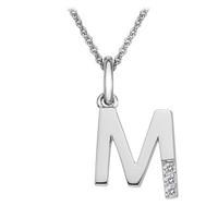 hot diamonds necklace micro m micro silver