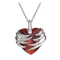 Hot Diamonds Necklace Angel Heart Crystal Maxi Silver
