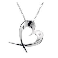 Hot Diamonds Necklace Entwine Heart Silver