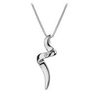 Hot Diamonds Necklace Go With The Flow Spiral Silver