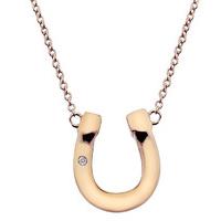 hot diamonds necklace lucky rose gold