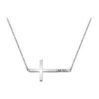 Hot Diamonds Necklace Sideways Cross Silver