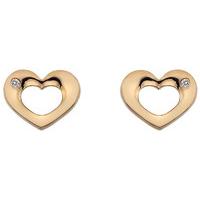 Hot Diamonds Earrings Emerge Open Heart Rose Gold