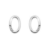 hot diamonds earrings halo collection silver