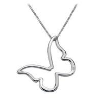 Hot Diamonds Necklace Paradise Butterfly Silver D