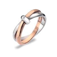 Hot Diamonds Ring Eternity Interlocking Vermeil Silver D