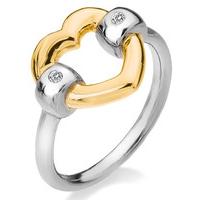 Hot Diamonds Ring Just Add Love Bonded Heart Yellow Gold
