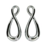 Hot Diamonds Earrings Go With The Flow Hourglass Silver D