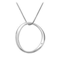 Hot Diamonds Necklace Extravagance Open Circle Silver D