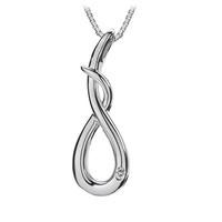 Hot Diamonds Necklace Go With The Flow Curl Silver