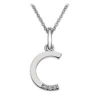 hot diamonds necklace micro c micro silver