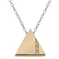 hot diamonds pendant silhouette triangle rose gold