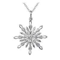 Hot Diamonds Necklace Winter Wonderland Snowflake Silver D