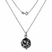 Hot Diamonds Necklace Selene Orb Pendant Black Onyx D