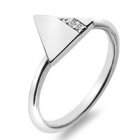 Hot Diamonds Ring Silhouette Triangle Silver