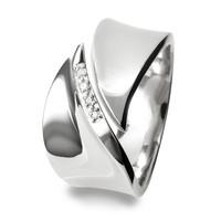 Hot Diamonds Ring Simply Sparkle Pave Leaf Silver D