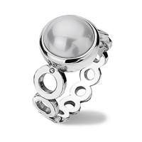 Hot Diamonds Ring White Circle Silver D