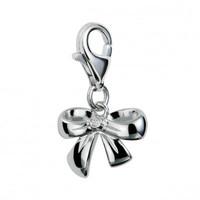 Hot Diamonds Charm Love, Luck & Happiness Romantic Ribbon Silver