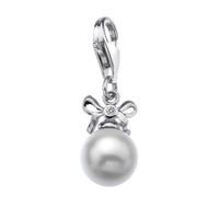 hot diamonds charm moments bridesmaid silver white pearl silver