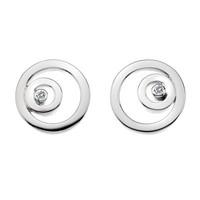 Hot Diamonds Earrings Eternity Captured Circles Silver D