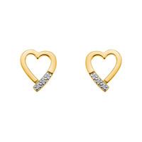 hot diamonds earrings memories yellow gold