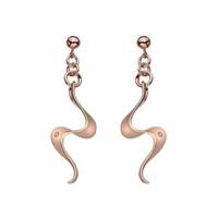 Hot Diamonds Rose Gold Plated Sterling Silver Pirouette Drop Earrings