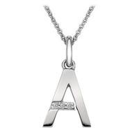 hot diamonds necklace micro a micro silver