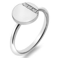 Hot Diamonds Ring Silhouette Circle Silver