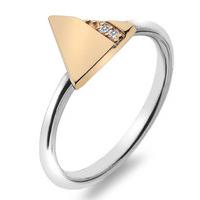 hot diamonds ring silhouette triangle rose gold