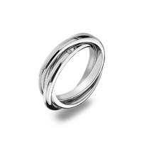 hot diamonds ring silver trio d