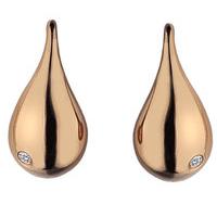 Hot Diamonds Rose Gold Plated Sterling Silver Mirage Drop Earrings