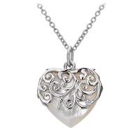 Hot Diamonds Necklace Wild Roses Love Heart Mother of Pearl