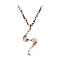 hot diamonds necklaces pirouette rose gold