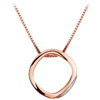 Hot Diamonds Necklaces Simply Sparkle Open Circle Rose Gold
