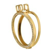 Hot Diamonds Emozioni Gold Plated Crystal Diamond Reverse 33mm Coin Keeper DP559