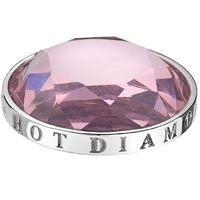 Hot Diamonds Emozioni Silver Rose Pink Glass 33mm Coin EC009
