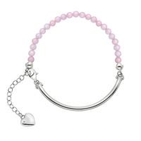 Hot Diamonds Sterling Silver Pink Beaded Festival Bracelet DL311