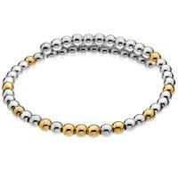Hot Diamonds Emozioni Silver and Gold Plated Beaded Wrap Bangle DC154