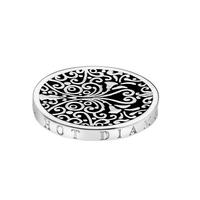 hot diamonds emozioni silver plated 33mm coin ec137