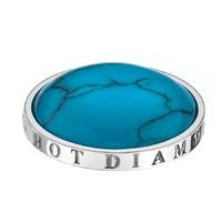 Hot Diamonds Emozioni Silver Plated Turquoise 25mm Coin EC044