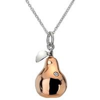 hot diamonds love bites pear rose gold plated pendant dp330