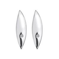 Hot Diamonds Silver Diamond Leaf Earrings DE452