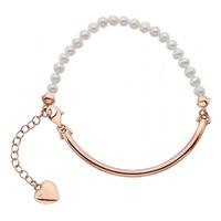 Hot Diamonds Rose Gold Plated Mother Of Pearl Beaded Festival Bracelet DL304