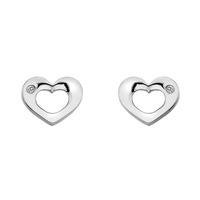Hot Diamonds Silver Emerge Open Heart Earrings DE434