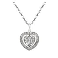 Hot Diamonds Silver Cubic Zirconia Turning Heart Pendant DP606