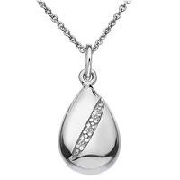 hot diamonds shooting stars silver diamond teardrop pendant necklace d ...