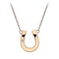 Hot Diamonds Rose Gold Plated Lucky Necklace DN112