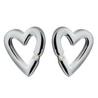 hot diamonds addicted to love silver earrings de008